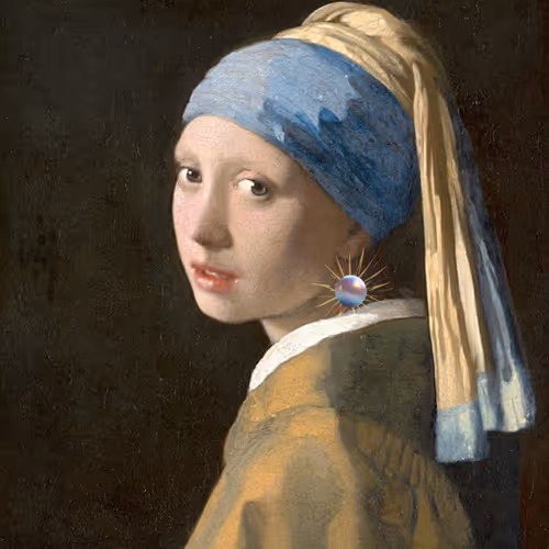 Girl with a Zorb Earing