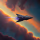 Spaceship in space