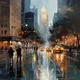 Rainy City Rhapsody: Reflections in the Rain
