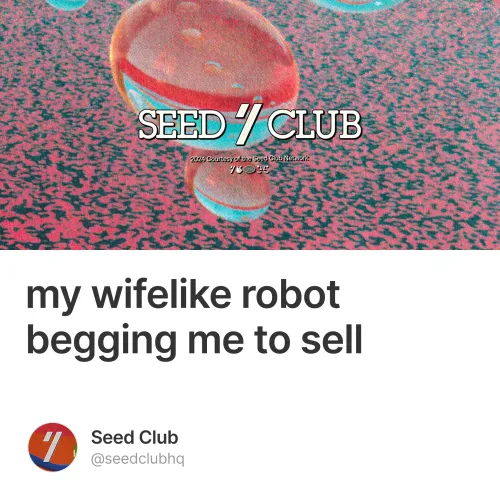 my wifelike robot begging me to sell