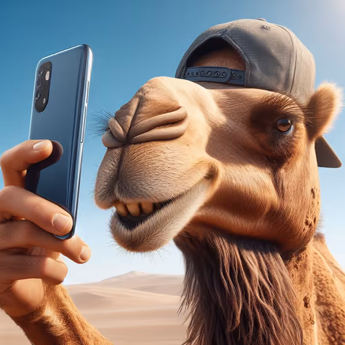 camel selfie