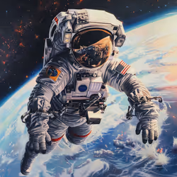 Enjoy the astronaut in space