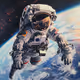 Enjoy the astronaut in space