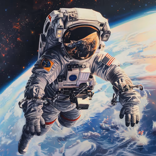 Enjoy the astronaut in space