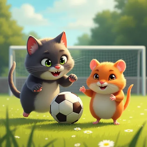 Cat and a hamster
