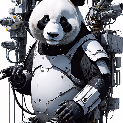 panda robot - enjoing for