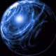Blue Orb in Space