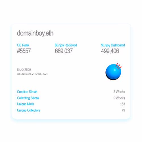 Onchain enjoyoor card