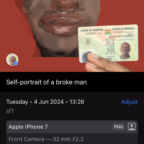 Identity: self-portraits of a broke man
