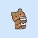 Bear with Coffee