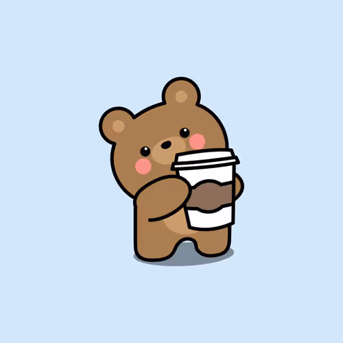 Bear with Coffee