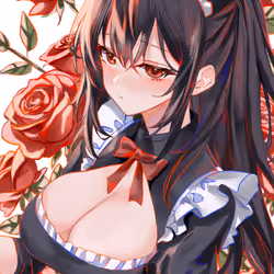 Girl and Rose