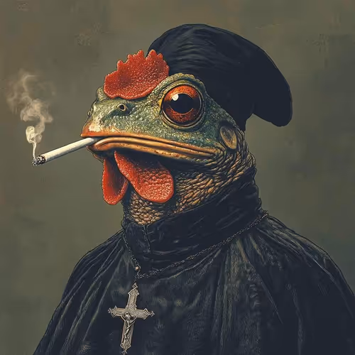 Blessed Smoking Chicken Frog
