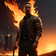 Man on fire