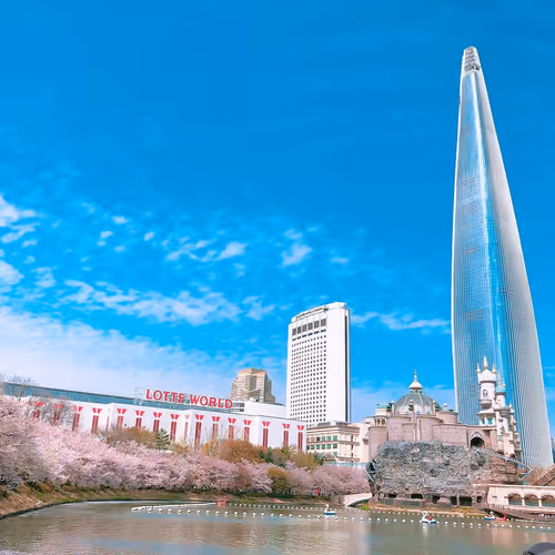 Lotte World and 63 Building Spring