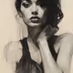 Rough charcoal sketch