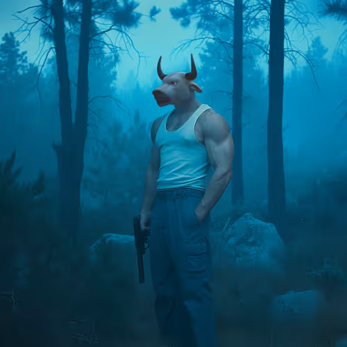 bull in forest