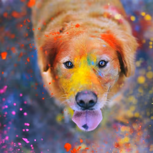 Rainbow dog