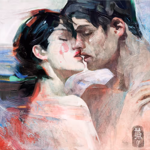 Man and girl