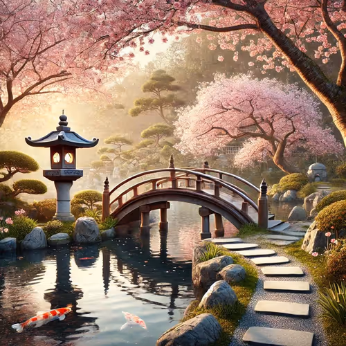 A serene Japanese garden