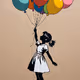 Balloons and a girl