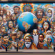 street art mural depicting cultural diversity and unity