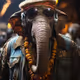 Elephant with glasses