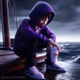 purple hoodie