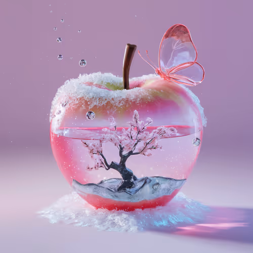 Pink apple