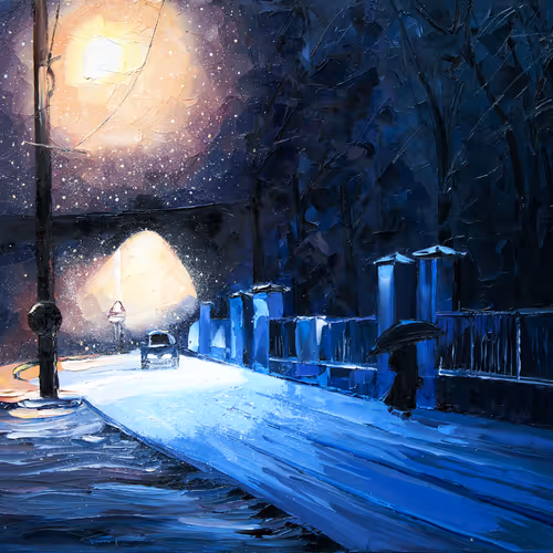 A peaceful winter in the park