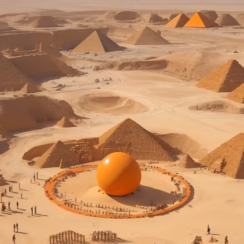 Zorb inside the pyramid