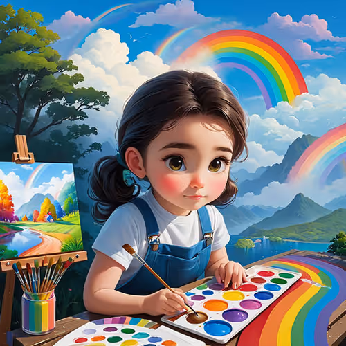 그림 그리는 소녀