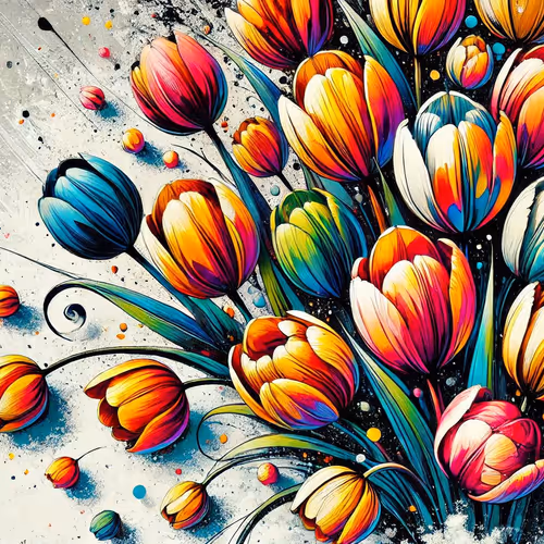 Tulips on Snow Avant-Garde