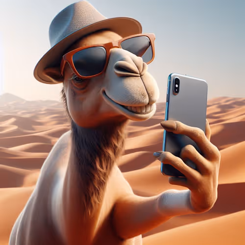camel selfie