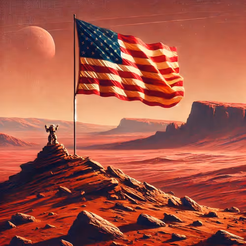 American Flag on Mars