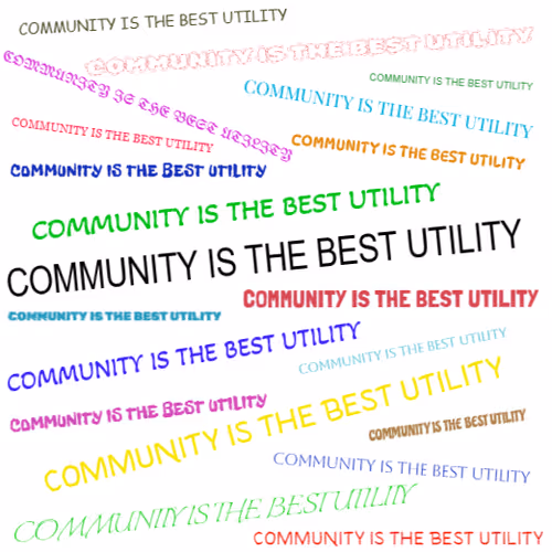 COMMUNITY IS THE BEST UTILITY