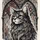 Cat in Stained Glass