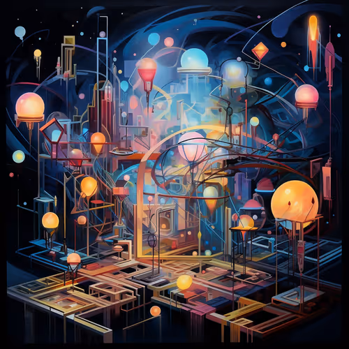 Neon Nebula: The Cybernetic Cityscape