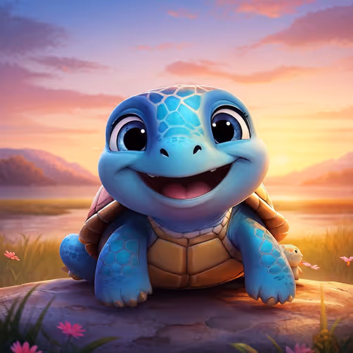 The turtle is funny