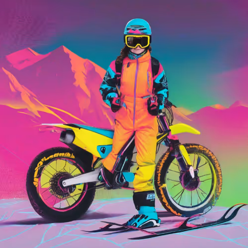 Fluorescent ski