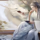 A painting of a woman reading a book.