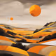"A sunset on the planet Duosolaris."