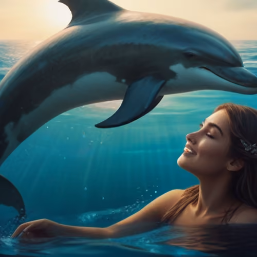 dolphin and mermaid
