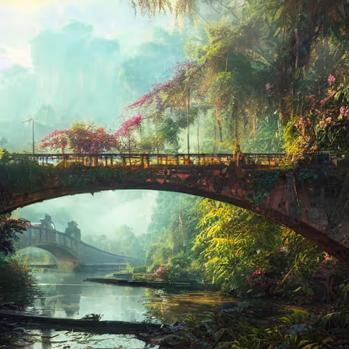 a collapsed bridge