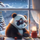 panda with glasses
