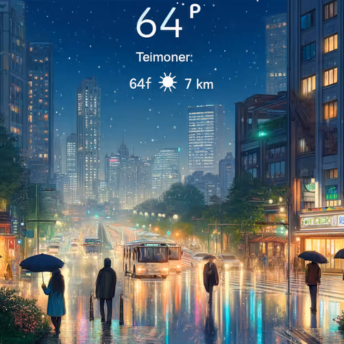 Rainy Night in Seoul