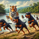 Three Rottweilers