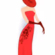 The lady in red