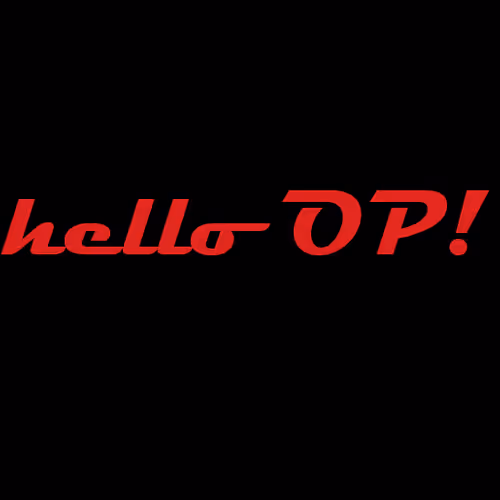 Hello OP!