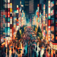 A bustling city street